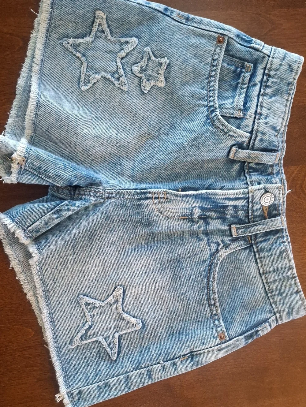 Old Navy Light Blue Star Girls Denim Shorts